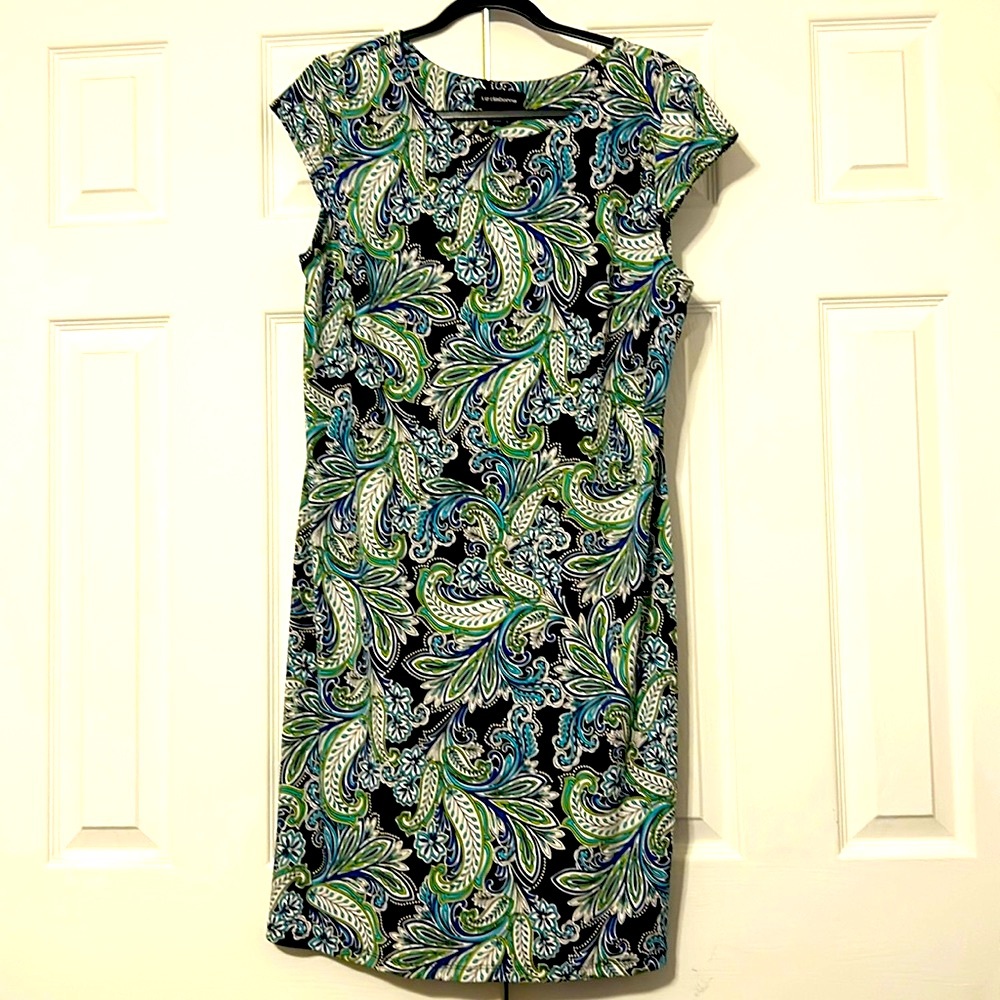 Liz Claiborne Paisley Dress--sheath style